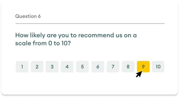 Image of Employee Survey UI as a demonstrative graphic